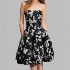 Halston Heritage Jacquard Tulip Dress
